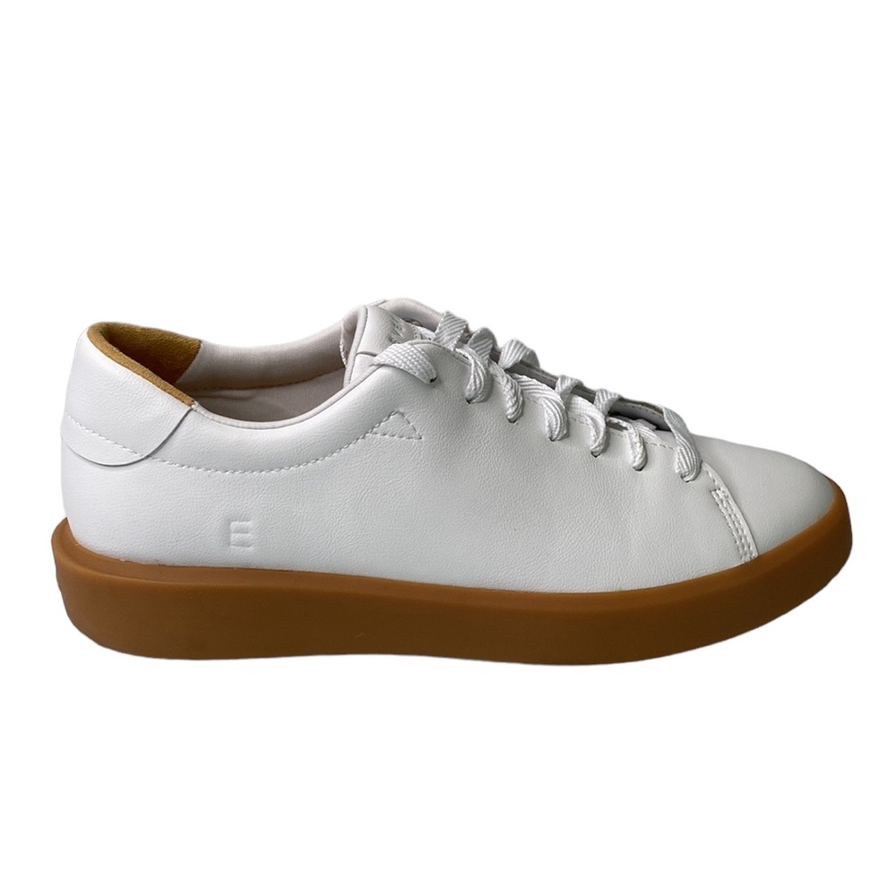 Everlane The ReLeather Tennis Shoe Gum Sole Lace Up Sneakers Leather Retro - Picture 4 of 14